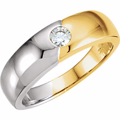 60129:207283:P Men's Bezel Solitaire Band