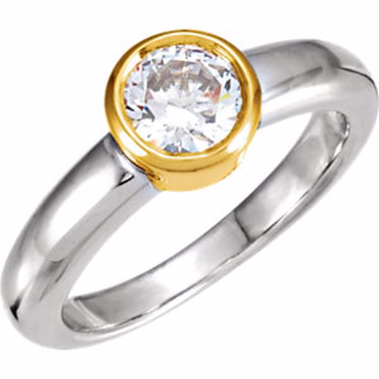 60249:210058:P Platinum & 18kt Yellow 1/4 CTW Diamond Solitaire Engagement Ring