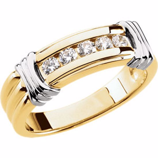 60694:209273:P 14kt Yellow & White 1/2 CTW Diamond Ring