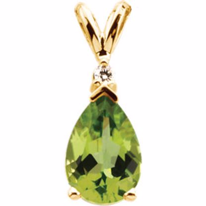 61109:209840:P Genuine Peridot & Diamond Pendant