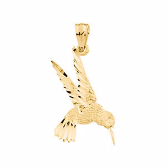 21717:236195:P 14kt Yellow 21.75x12.5mm Hummingbird Pendant