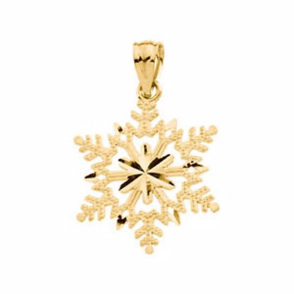 21752:236275:P 14kt Yellow 21.5x17.5mm Snowflake Pendant