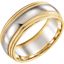 5970:221615:P 18kt Yellow 8mm Double Milgrain Band Size 8