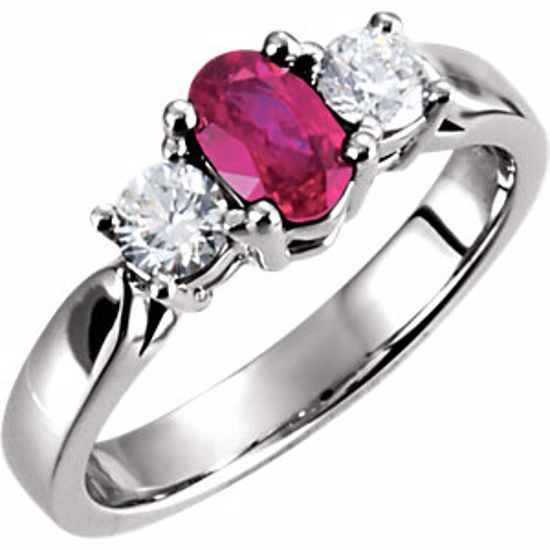 61466:250507:P Platinum Ruby & Diamond Ring