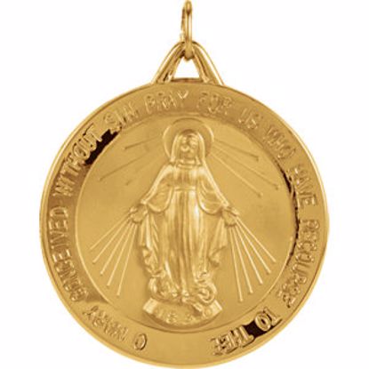 R5019:252427:P 14kt Yellow 29mm Miraculous Medal