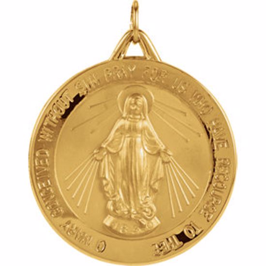 R5019:252427:P 14kt Yellow 29mm Miraculous Medal