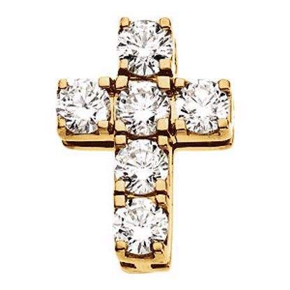 R41085D:243065:P 14kt Yellow Cross Pendant Mounting