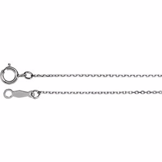 CH123:244298:P 14kt White 1mm Diamond Cut Cable 16" Chain