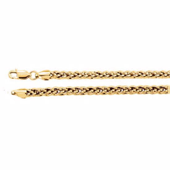 CH478:244081:P 14kt Yellow 3.25mm Palma 7" Chain