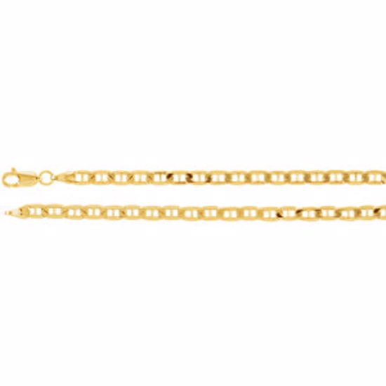 CH485:244781:P 14kt Yellow 3.5mm Solid Anchor 18" Chain 