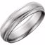 50108:259800:P 14kt White 6mm Milgrain Band Size 12