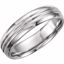 50100:259734:P 14kt White 6mm Comfort-Fit Design Band Size 8
