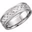 50185:234790:P 14kt White 7mm Design Band Size 5