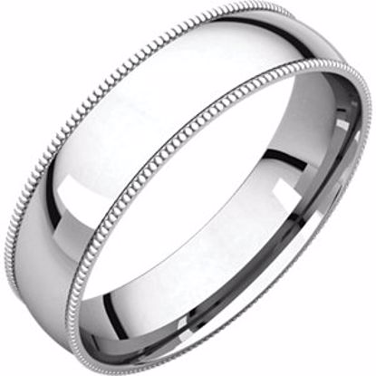 MGRL5.5:260608:P Platinum 5mm Light Comfort Fit Milgrain Band 