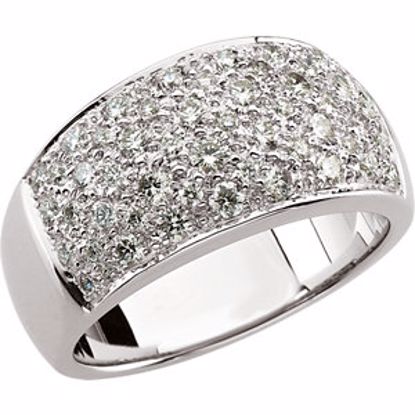 61230:246305:P 14kt White 1 CTW Diamond Micro Pave Ring Size 8