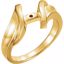 50299:275313:P 10kt Yellow Freeform Peg Remount Ring
