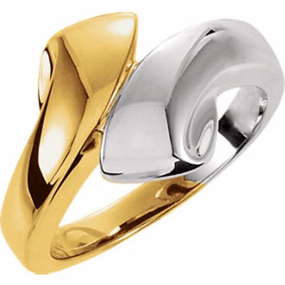 50276:267310:P 14kt Yellow & White Bypass Ring