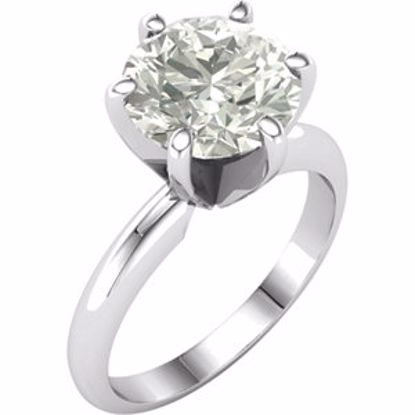 63183:288571:P 14kt White 9mm Round Forever Classic&trade; Moissanite Engagement Ring