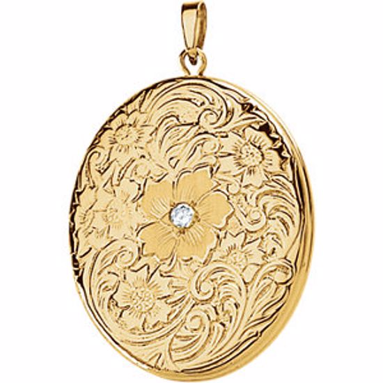 22784:287159:P 14kt Yellow Diamond Locket