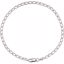 CH571:288543:P Sterling Silver Curb Anklet 3mm 