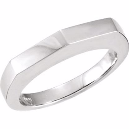 50467:294910:P 14kt White Stackable Ring