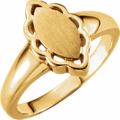 50464:296492:P 18kt Yellow Ladies' Signet Ring