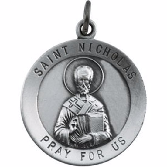 R16403:304668:P Sterling Silver 18.25mm St. Nicholas Medal