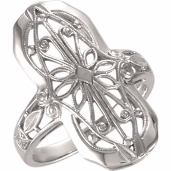 4841:22097:P 14kt Yellow Filigree Ring 