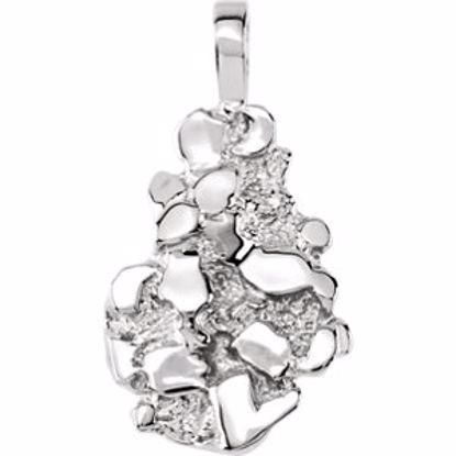 8132:7965:P 14kt White Nugget Pendant