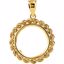 CF13R:10360:P 2.5mm Solid Rope Tab Back Frame Pendant for U.S. $2.50 or 1/10 Ounce Chinese Panda Coin