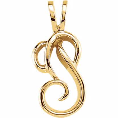 8249:12250:P 14kt Yellow 22x9mm Freeform Pendant