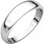 HRT10:10978:P 14kt White 5mm Half Round Tapered Band
