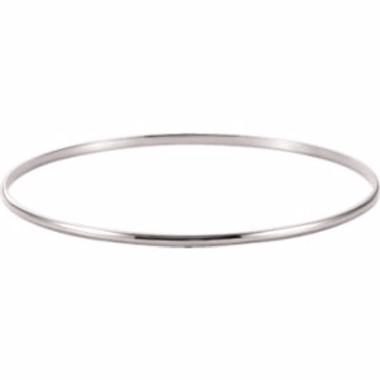 BRC1:11647:P 14kt Yellow 2mm Half Round Bangle Bracelet