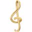 8303:20581:P 10kt Yellow Treble Clef Pendant