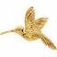 8554:34081:P 14kt Yellow 27x25mm Hummingbird Brooch