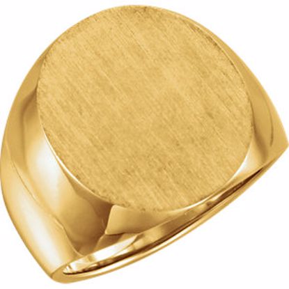 9456:38627:P 14kt Yellow 20x17mm Men's Solid Signet Ring