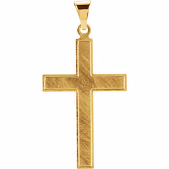 R4002:61656:P 14kt Yellow 28x18mm Cross Pendant
