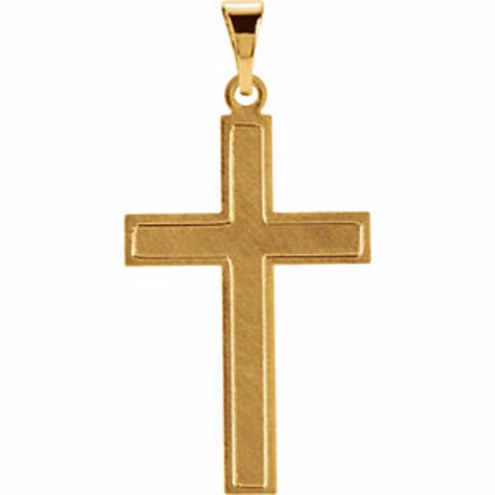 R4002:62697:P 14kt Yellow 22x14mm Cross Pendant