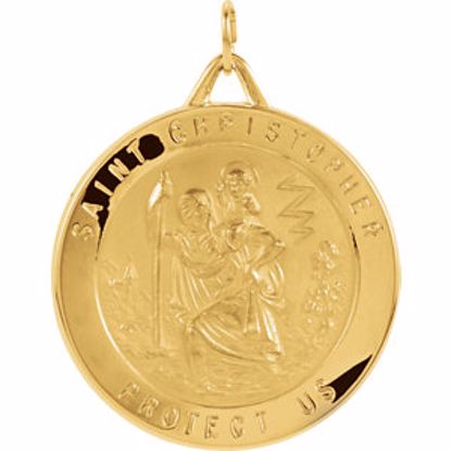 R5024:104003:P 14kt Yellow 29mm St. Christopher Medal
