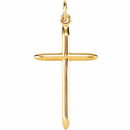 R16273:104148:P 14kt Yellow Gold Filled 25x15mm Cross Pendant