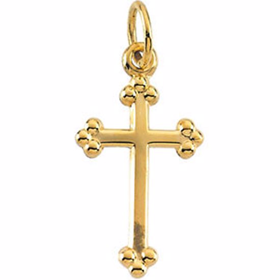 R16287:104319:P 14kt Yellow 14x10mm Cross Pendant