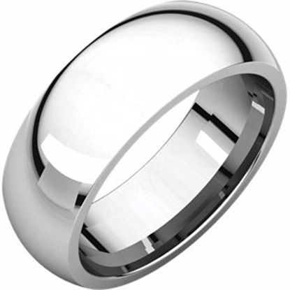 IR15:112645:P 14kt White 7mm Comfort Fit Band
