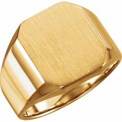 9599:113021:P 14kt Yellow 16x14mm Octagon Men's Signet Ring