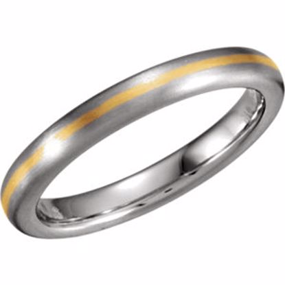 5772:127422:P 18kt Yellow & Platinum 3.5mm Band Size 5.5