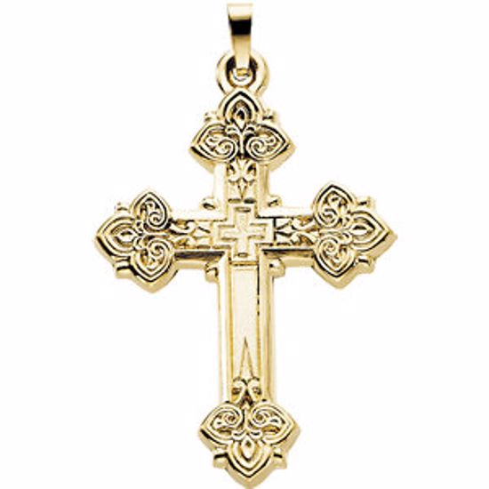 R16218:129377:P Hollow Design Cross Pendant