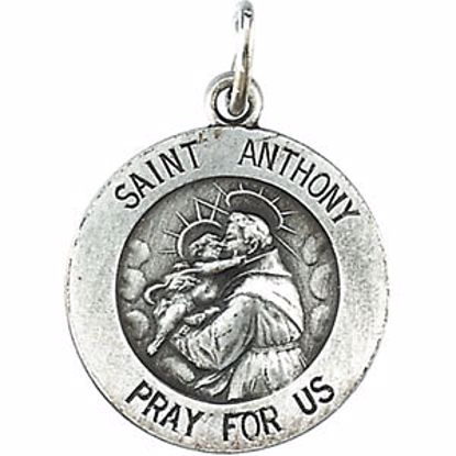 R5037:129634:P Sterling Silver 15mm St. Anthony Medal