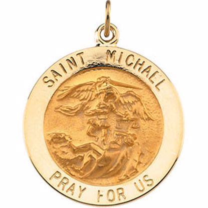 R5052:129531:P 14kt Yellow 22mm St.Michael Medal