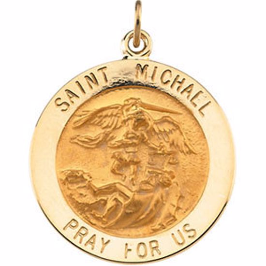 R5052:129531:P 14kt Yellow 22mm St.Michael Medal
