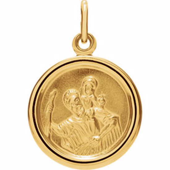 R16953:130052:P 14kt Yellow 14mm St. Christopher Medal