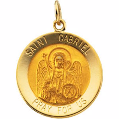 R16980:136423:P 14kt Yellow 18.25mm St. Gabriel Medal